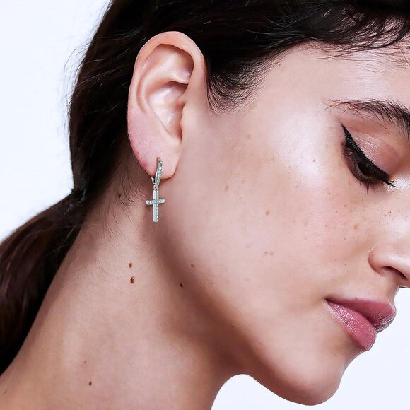 ✨Women Silver Earrings Waterdrop Butterfly Drop Teardrop Hoop Dangle Earrings - Picture 5 of 7